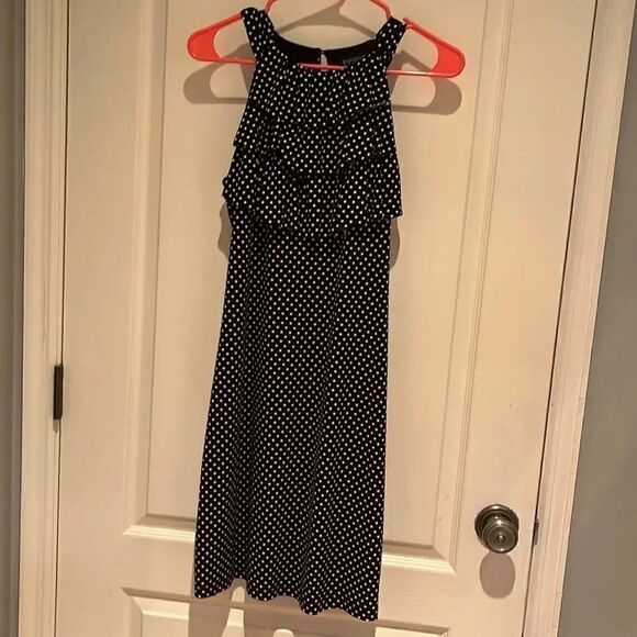 Enfocus Studios Adorable black and white polkadot dress. Size 8 - Picture 1 of 3